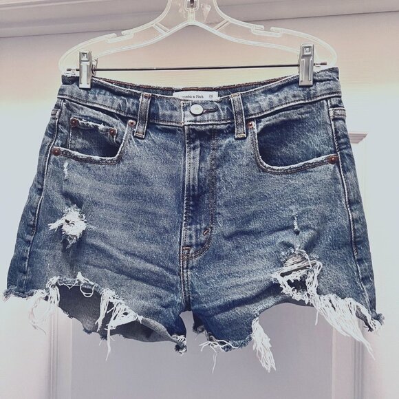 Abercrombie & Fitch Pants - Abercrombie & Fitch-The Moms Short High Rise Denim/Jean Shorts-Sz 2/26-Distress